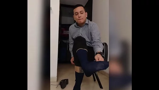 Colombian Goddess Showcases Lacey Socks for Scorching Sole Obsession – 18+