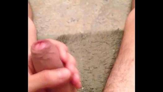 Steamy Solo Session: Man Unleashes Scorching Load Across the Floor – Thrilling
