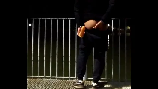 Shemale Showcases Her Assets in Outdoor Fitness, Ignites Passionate Gay Fantasy – 18+