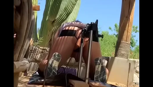 Garden Thrills: Sissy Boy Delights in Rugged Gay Cock Deep in His Ass - Amateur