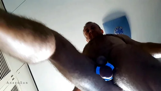 AnizzoSans Muscular Beef Gets Wrapped in Metal as He Fucks Hard in Steamy Gay Scene