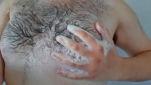 Steamy Chub Showdown: Frothy Foursome Slides into Sultry Gay Shower Orgy – TinyGays 18+