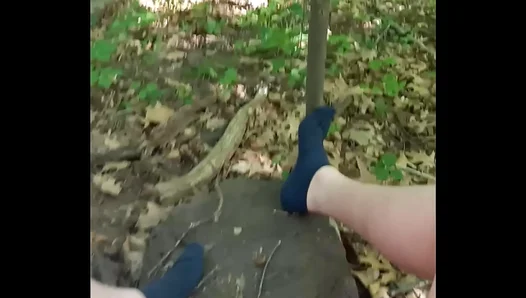 Wild and Ready: Innocent Boys Bare Back Gets Basted by Thick Daddy Load in Natures Glory