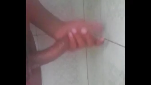 Steamy Shower Showdown: Hands-On Exploration of a Thick Black Studs Well-Washed Cock –