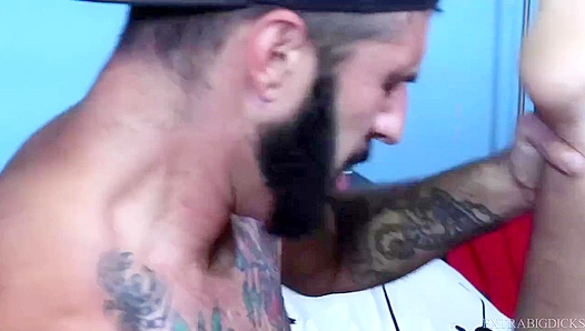 Deep Throat Frenzy: Justin Eros Romeo Davis Take on Huge Dicks in Intense Anal Action –