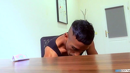 Steamy Couch Session: Exotic Hunk Takes Rough Fucking on Casting Couch – 18+