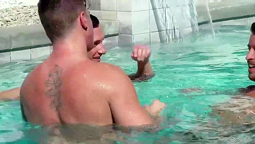 Tristan Johnny JJs Sultry Outdoor Threesome: Sun-Kissed Men Engage in Raw, Unbridled Gay