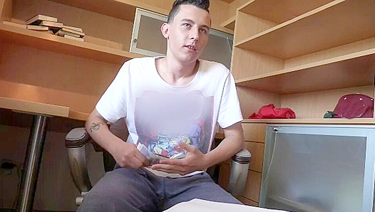 Deep Throating Debt: Young Twink Swallows Huge Cock for Cash - GayPornHub 18+