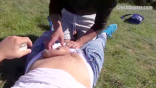Sweat-Drenched Lust: Hungry Boy Devours the Musky Thigh Meat Up Slope – GayXXX
