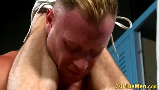 Rough Locker Sex: Hung Jocks Use Juicy Mouths for Deep Throat Pleasure – GayScene 18+