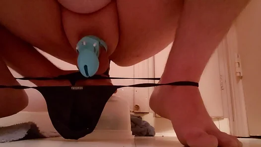 Trapped and Aching: Sissys Pleasure Builds as He Masturbates with Dildo in Confinement –