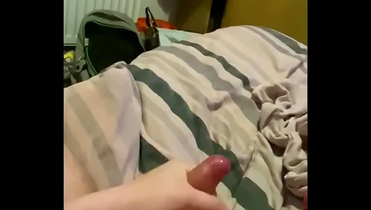 Horny Solo Thrills: Hung Stud Chases Orgasm Alone in Bed - Gay XXX Videos 18+