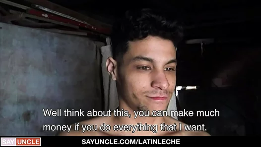 Steamy Latino Throatfuck: Straight Guy Swallows Massive Uncut Dick in Rough Anal Sex –