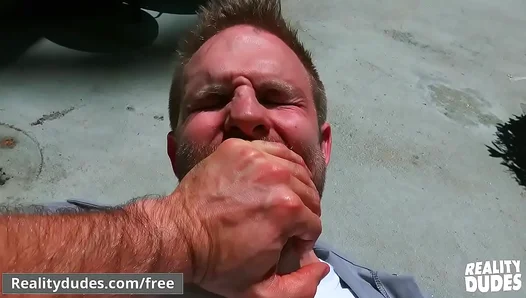 Jay Taylor Goes Wild for the Sexy Gardeners Muscular Body Outdoors - Leaning In For a