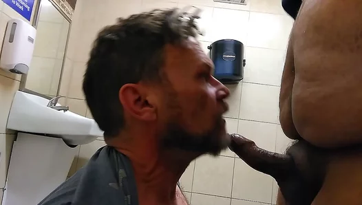 Coworkers Surprise Blow Job Ends with Hot Cumload in the Locker Room –