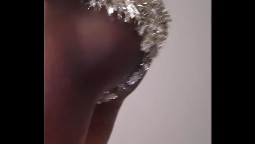 Muscle Studs Sultry Holiday Treat: Stripping Down in Shiny Thong for Naughty Solo Gift -