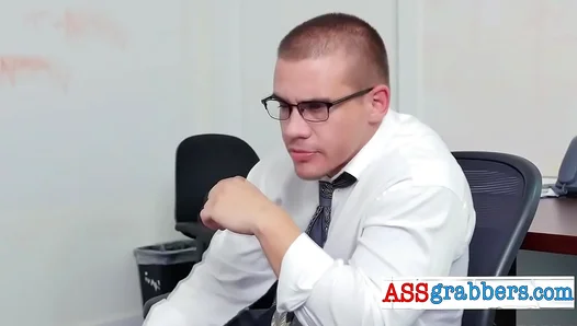 Interracial Office Threesome: Big Black Cock Takes Charge
