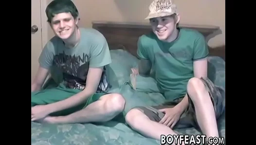 Nathan Devours Blonde Cuties Throbbing Meat Following Sizzling Tease - Explicit Gay Anal