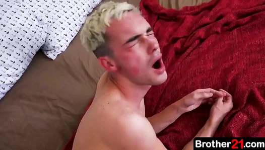 Stepbrother Asserts Control, Pounding Nephews Ass in Intense Gay Spanking Threesome –