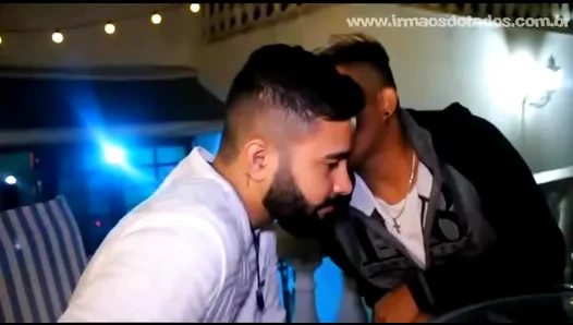Steamy Cousin Surprise: Hung Brazilian Swallows Thick Cream Load