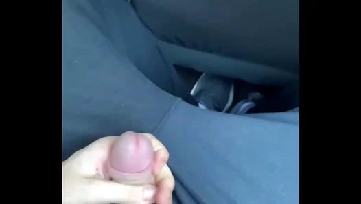 Trapped in the Backseat, Hes to Pleasure Himself Amidst Exciting Rearview