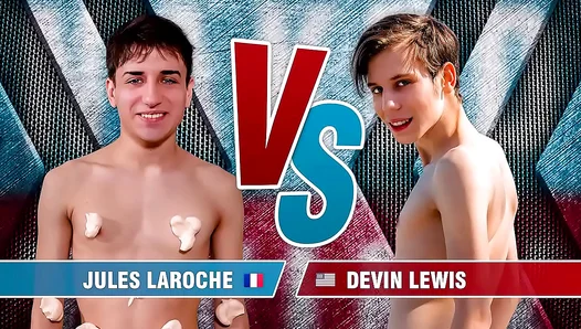 Steamy Rendezvous: Devin Lewis and Jules Laroche Engage in a Lewd Water Play Session –