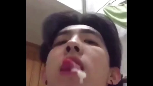 Thai Teens Thirst for Spunk: He Swallows Every Drop in Steamy Masturbatory Session