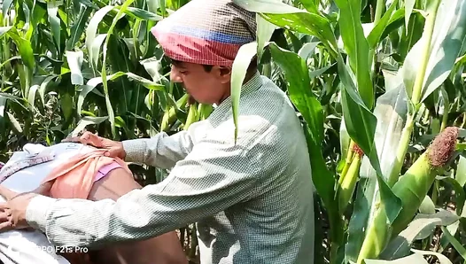 Steamy Indian Field Fling: Drenched Laborers Desire Ignited by Boss in Hidden Cornfield –