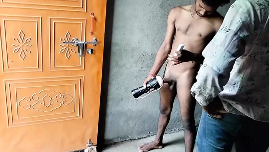 Steamy Amateur Love Scene: Vibrator Tease Fuels Passion Between Young Gay Couple