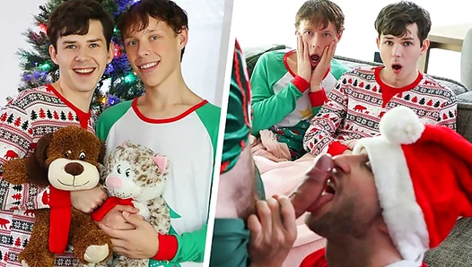 Dakota Dannys Holiday Snuggle Session: Santas Early Visit Ignites Naughty BFF Play