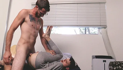 Stepdad Alexs Forbidden Obsession Ignites When He Takes Teen Cock Down His Throat - 18+