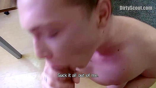 Horny Amateurs Wild Ride Ends in a Thick, Slobbering Facial - DirtyScout