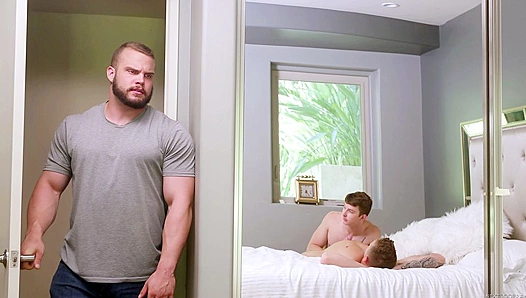 Nathan Gunners Sizzling Threesome: Steamy Neighbor Fun Unleashed - TinyGays 18+