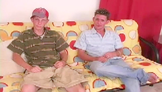 Double Trouble Orgy: Two Hot Dudes Stroke Their Hard-ons in Sizzling Mutual Masturbation