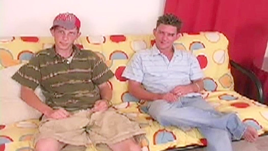 Double Trouble Orgy: Two Hot Dudes Stroke Their Hard-ons in Sizzling Mutual Masturbation