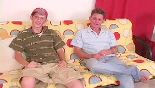 Double Trouble Orgy: Two Hot Dudes Stroke Their Hard-ons in Sizzling Mutual Masturbation