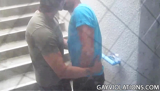 Steamy Outdoor Orgy: Hard-Cocked Men Caught in the Act