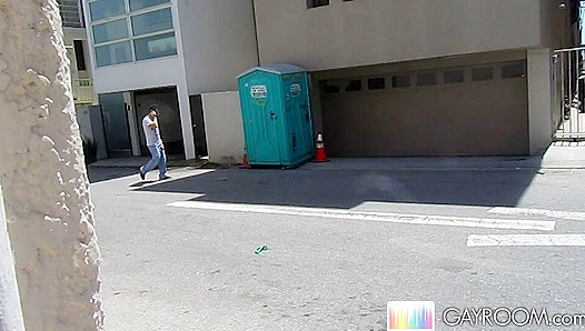 Cramped Stall Seduction: Strong Hands Control Thirsty Strangers Urges – GayRoom 18+