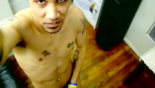 Ripped Tattoos Exposed: Emanuels Muscular Flesh Radiates Raw Masculinity
