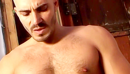 Bearded Beast Stuffs Huge Black Dildo Down Throat for Raunchy BonusFetish Fun