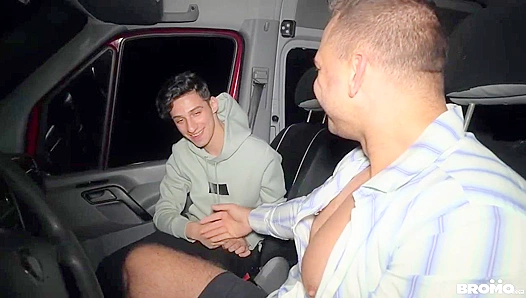 Raw Desire Ignites: Denny, Chris, Romeo, Carters Feverish Threesome in the Backseat –