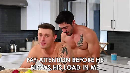 Kyle Devours Traviss Thick Muscular Meatpole in a Steamy Rump Rampage