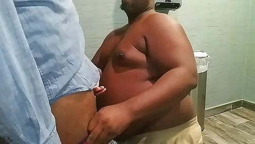 Raw Night Audit Encounter: Huge Cock Demands Service from Submissive Clerk