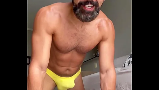 Musky Muscles Unleashed: Slick Sweat Revealed as Ripped Boy Drops Thong at the Gym –