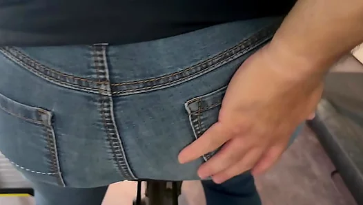 Spanking the Submissive Crossdresser in Tight Denim: Naughty Punishment Play