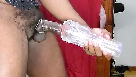 Sweaty Gym Stud Jacks Off Huge Uncut Dick into Fleshlight – Sexy Workout Orgasm