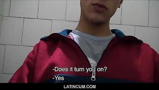 Latino Straight Guys Viral Bathroom Blowjob Debut for Cash