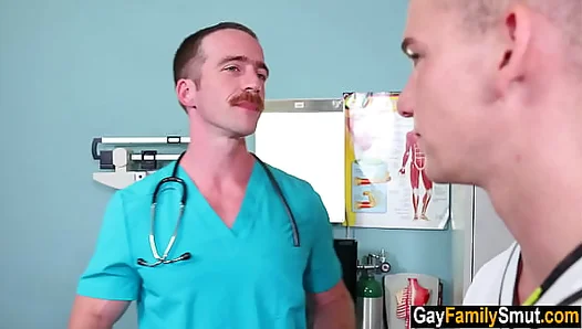 Stepdad Docs Probing Exam: Tight Hole Reveals Hidden Truth - Gay Home Visit 18+