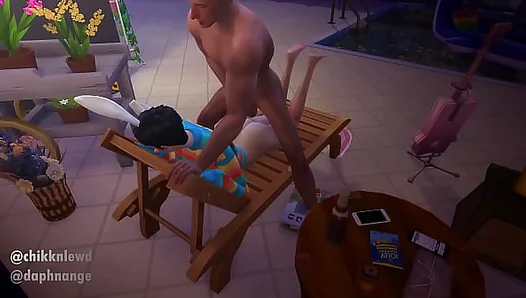 Femboy Frenzy in Sims 4: Bunny-Style Anal Rampage Between Two Hungry Boys