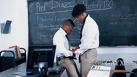 Intense First-Time Gay Passion Ignites Between Nerdly Ebony Twink Buddies